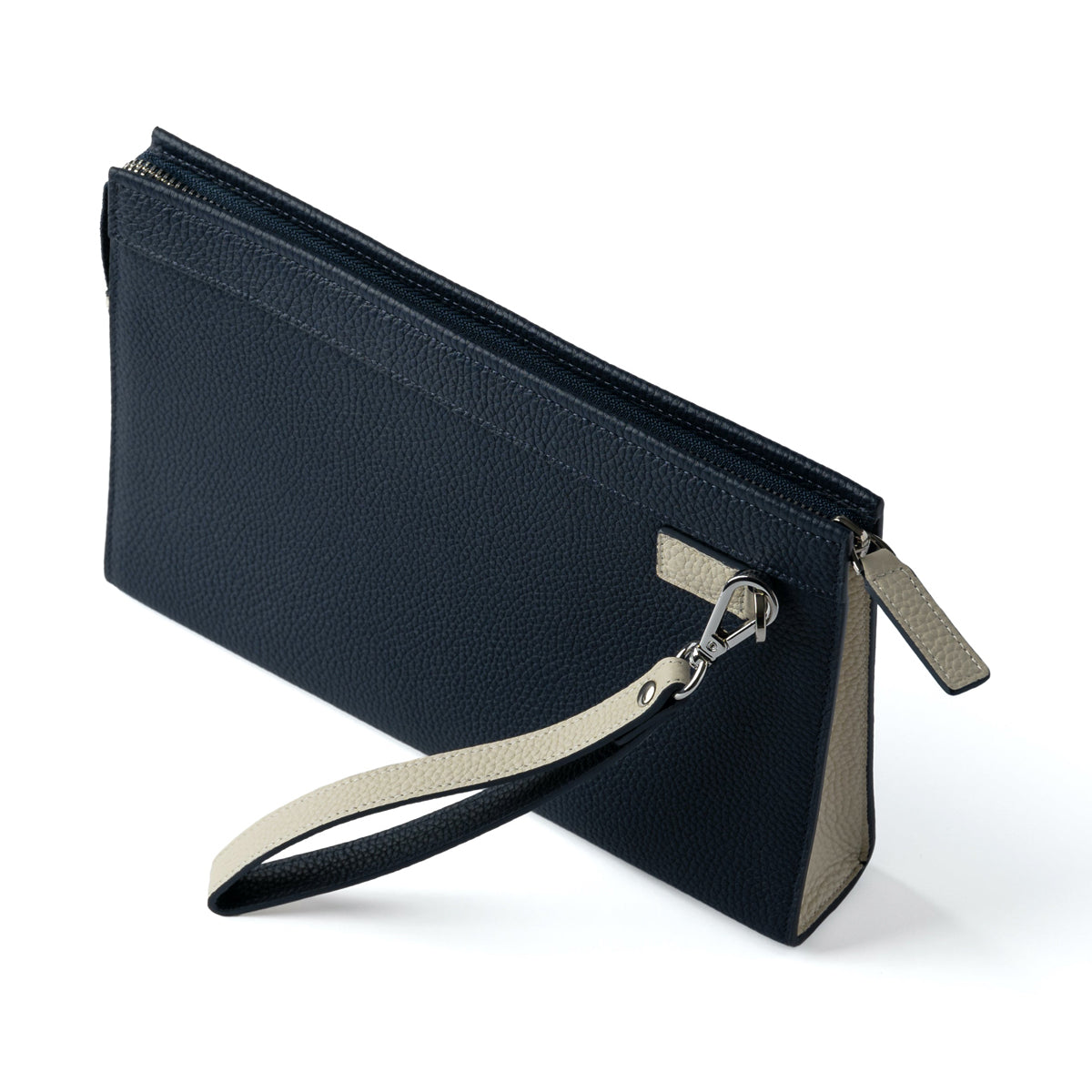 Navy / White Clutch