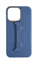 Matte Navy Embossed Crocodile Case