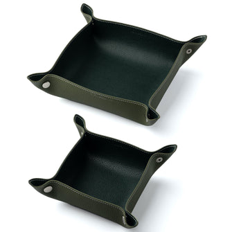 Olive / Royal Green Leather Tray