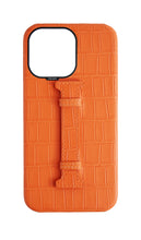 Matte Orange Embossed Crocodile Case