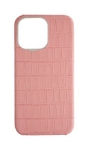 Matte Pink Strapless Embossed Crocodile Case