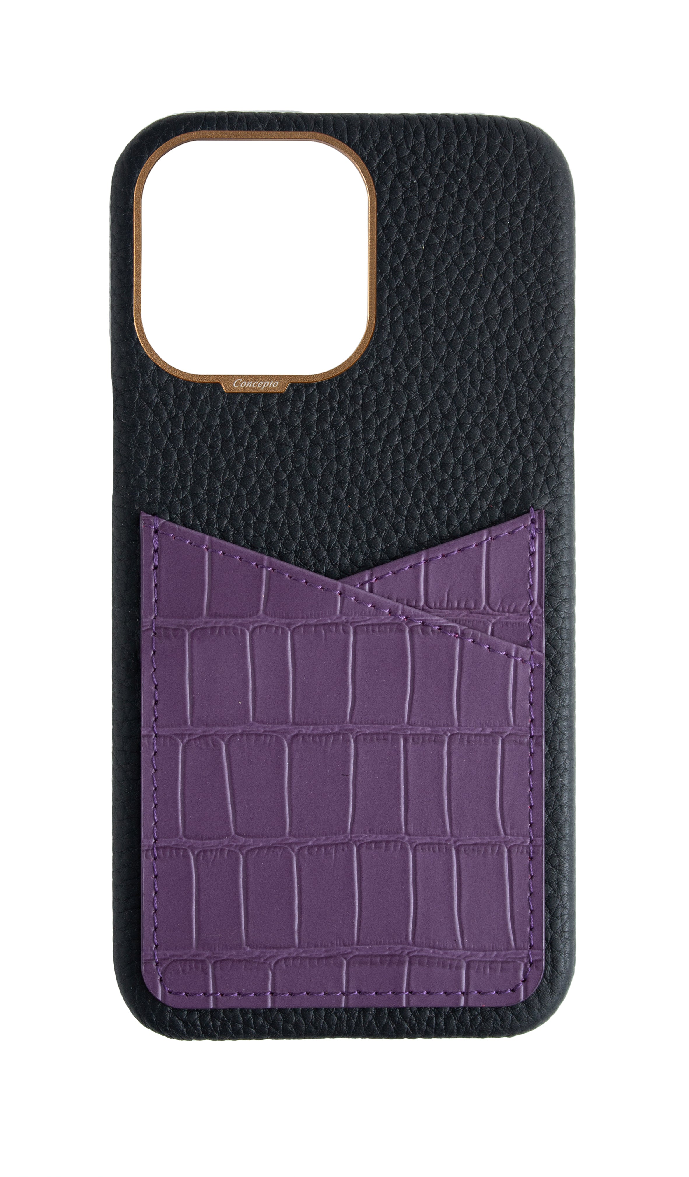 Matte Purple Embossed Pocket Crocodile Case