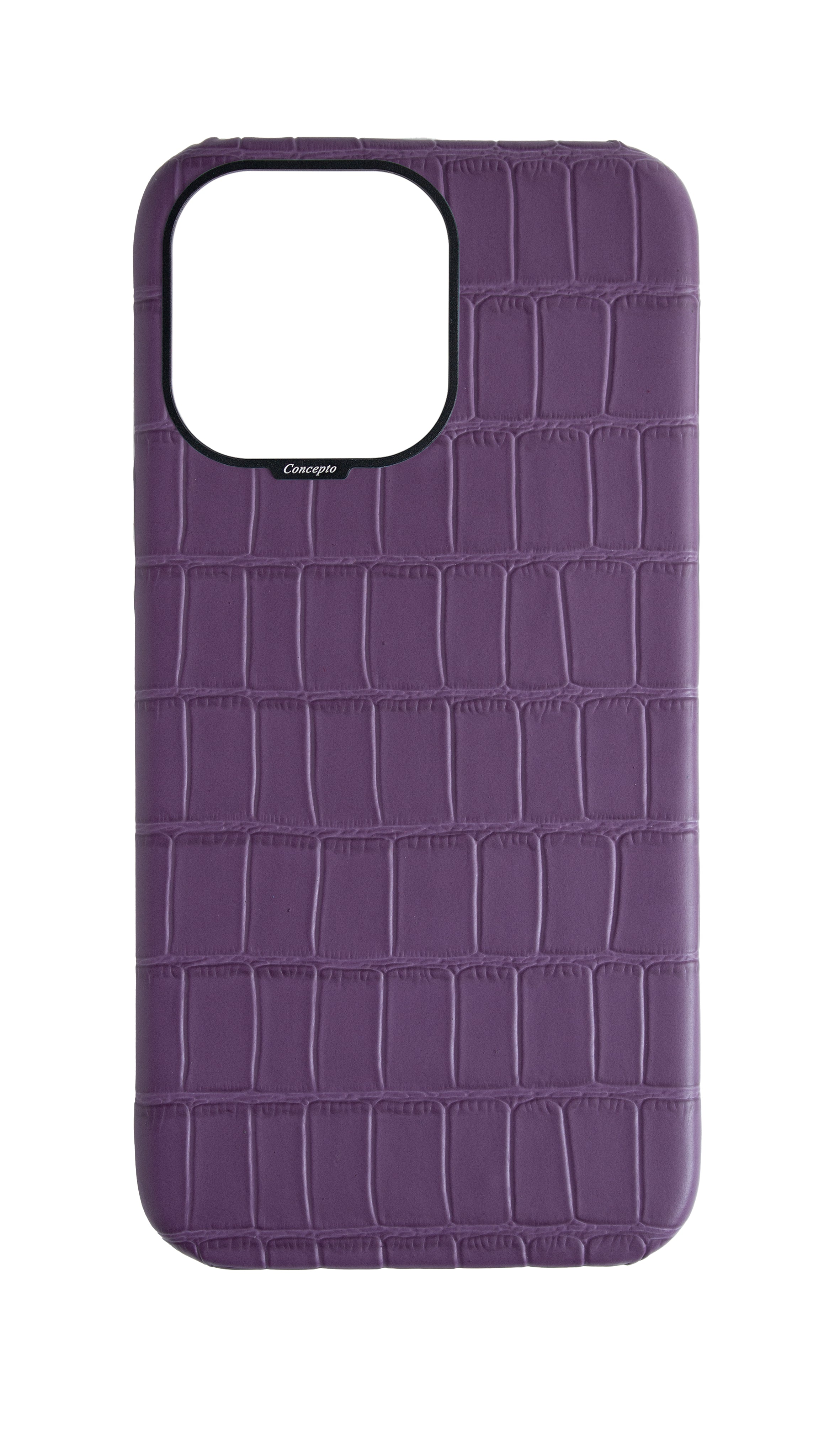 Matte Purple Strapless Embossed Crocodile Case
