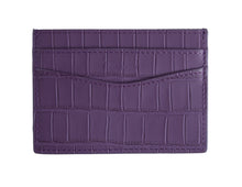 Embossed Purple Crocodile Cardholder