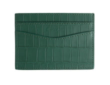 Embossed Royal Green Crocodile Cardholder