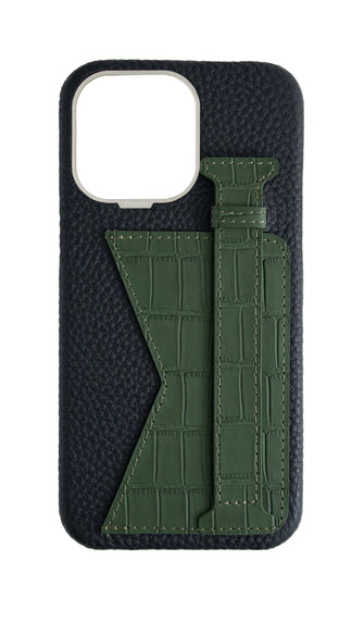 Midnight Green Embossed Duo Crocodile Case