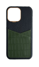 Matte Midnight Green Embossed Pocket Crocodile Case