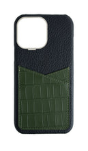 Matte Midnight Green Embossed Pocket Crocodile Case