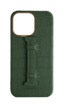 Matte Midnight Green Embossed Crocodile Case