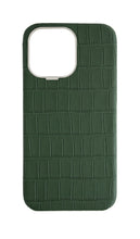 Matte Midnight Green Strapless Embossed Crocodile Case