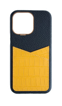 Matte Yellow Embossed Pocket Crocodile Case