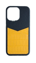 Matte Yellow Embossed Pocket Crocodile Case