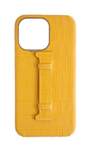 Matte Yellow Embossed Crocodile Case