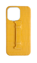 Matte Yellow Embossed Crocodile Case