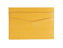 Embossed Yellow Crocodile Cardholder