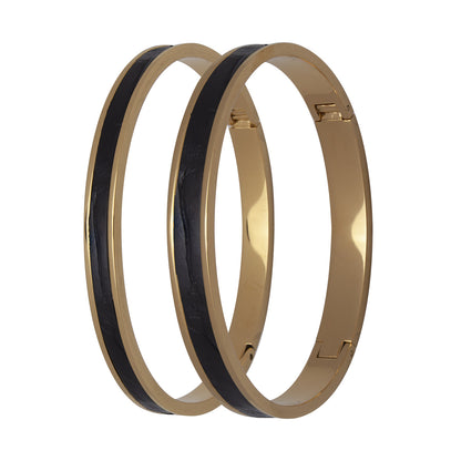 Black Genuine Crocodile Bracelet