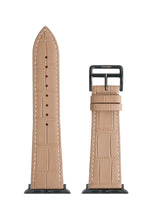 Matte Nude Embossed Crocodile Strap