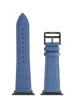 Matte Navy Embossed Crocodile Strap