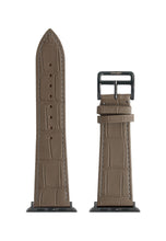 Matte Dark Taupe Embossed Crocodile Strap