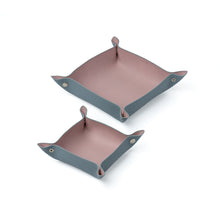Sky Blue / Pink Leather Tray