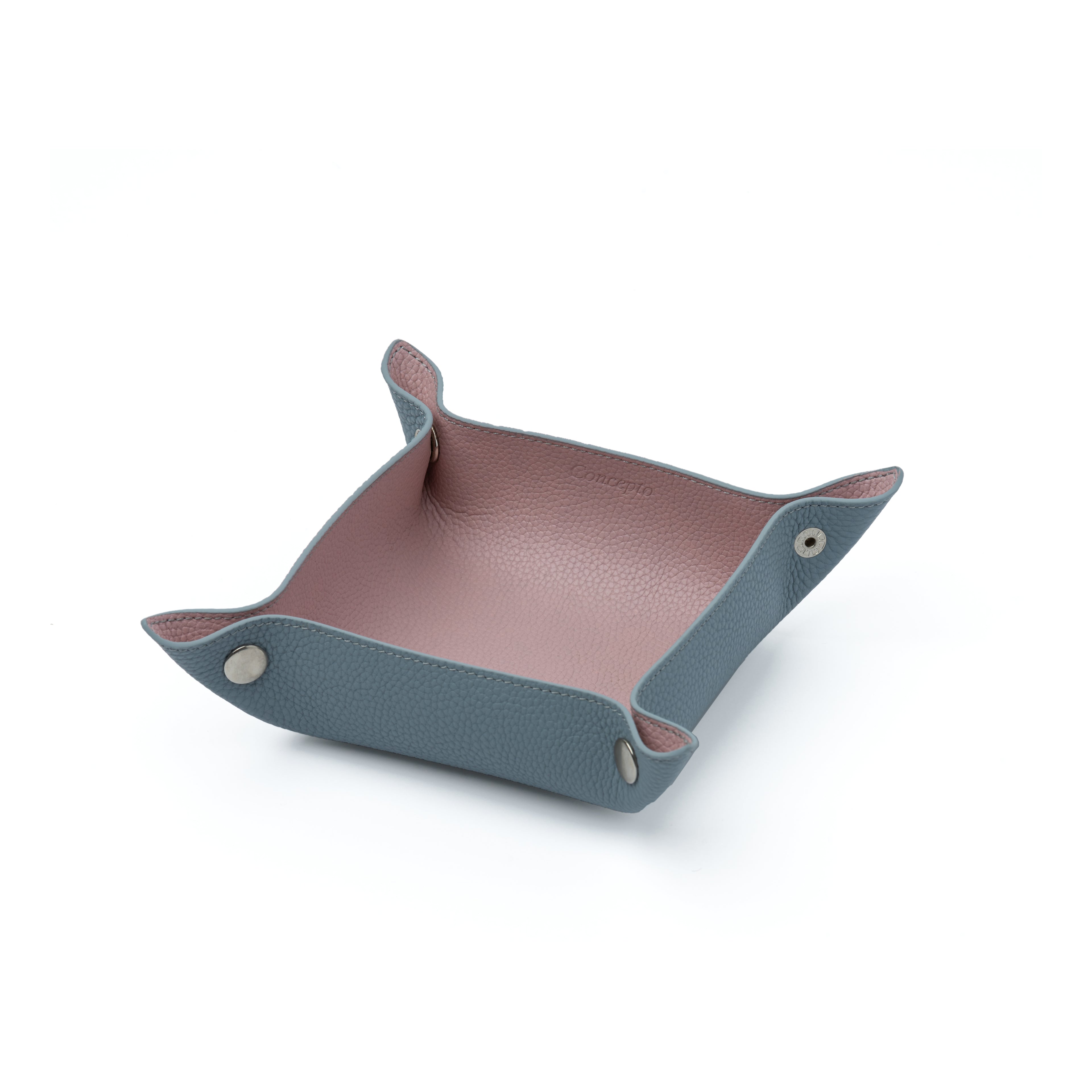 Sky Blue / Pink Leather Tray