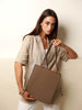 Taupe Slim Tote Bag