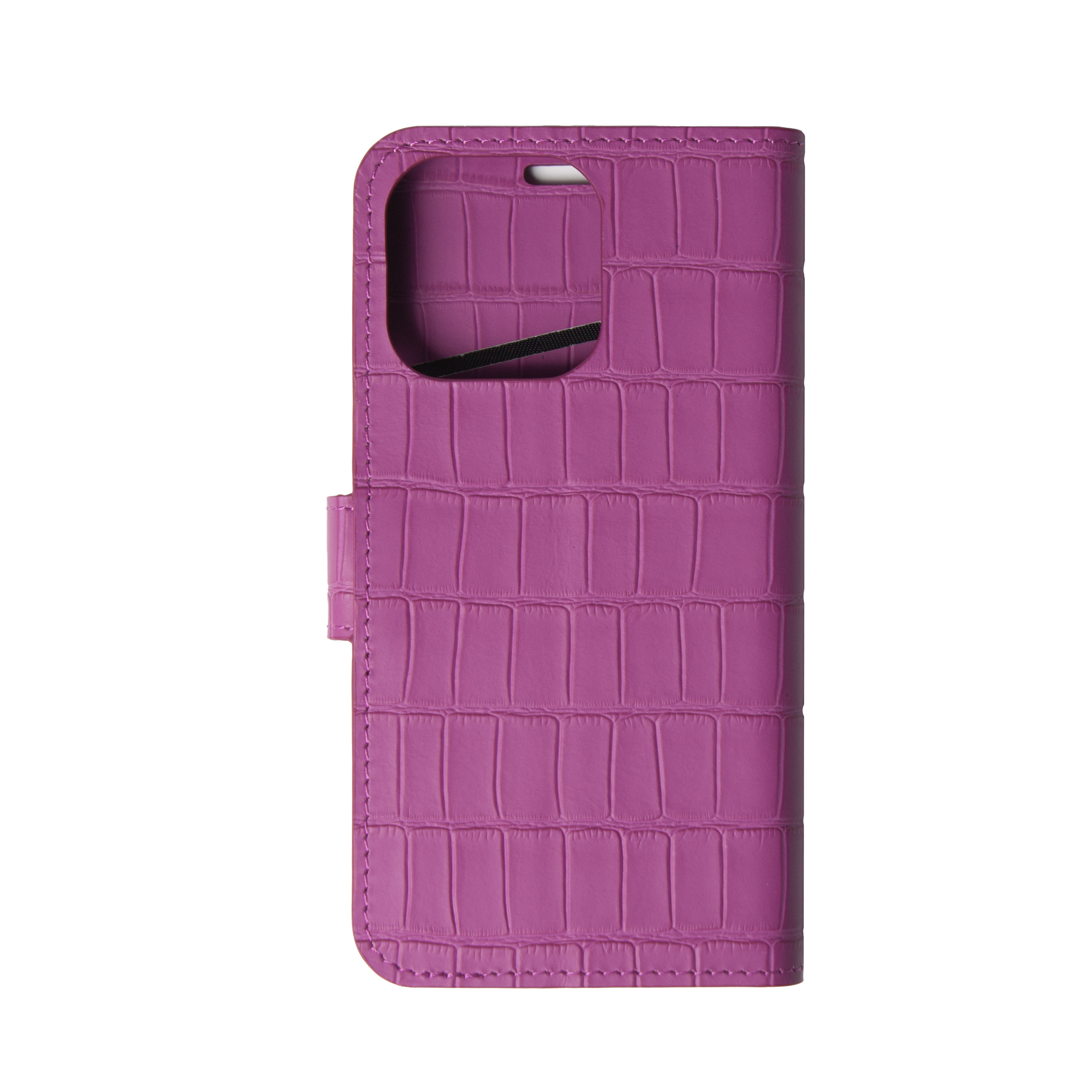 Matte Fuchsia Pink Embossed Flip Crocodile Case