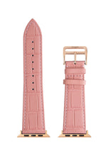 Matte Pink Embossed Crocodile Strap