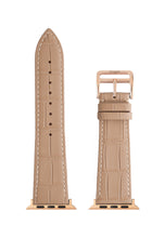 Matte Nude Embossed Crocodile Strap