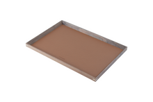 Large Rectangle Walnut Wood x Brown Leather Tray