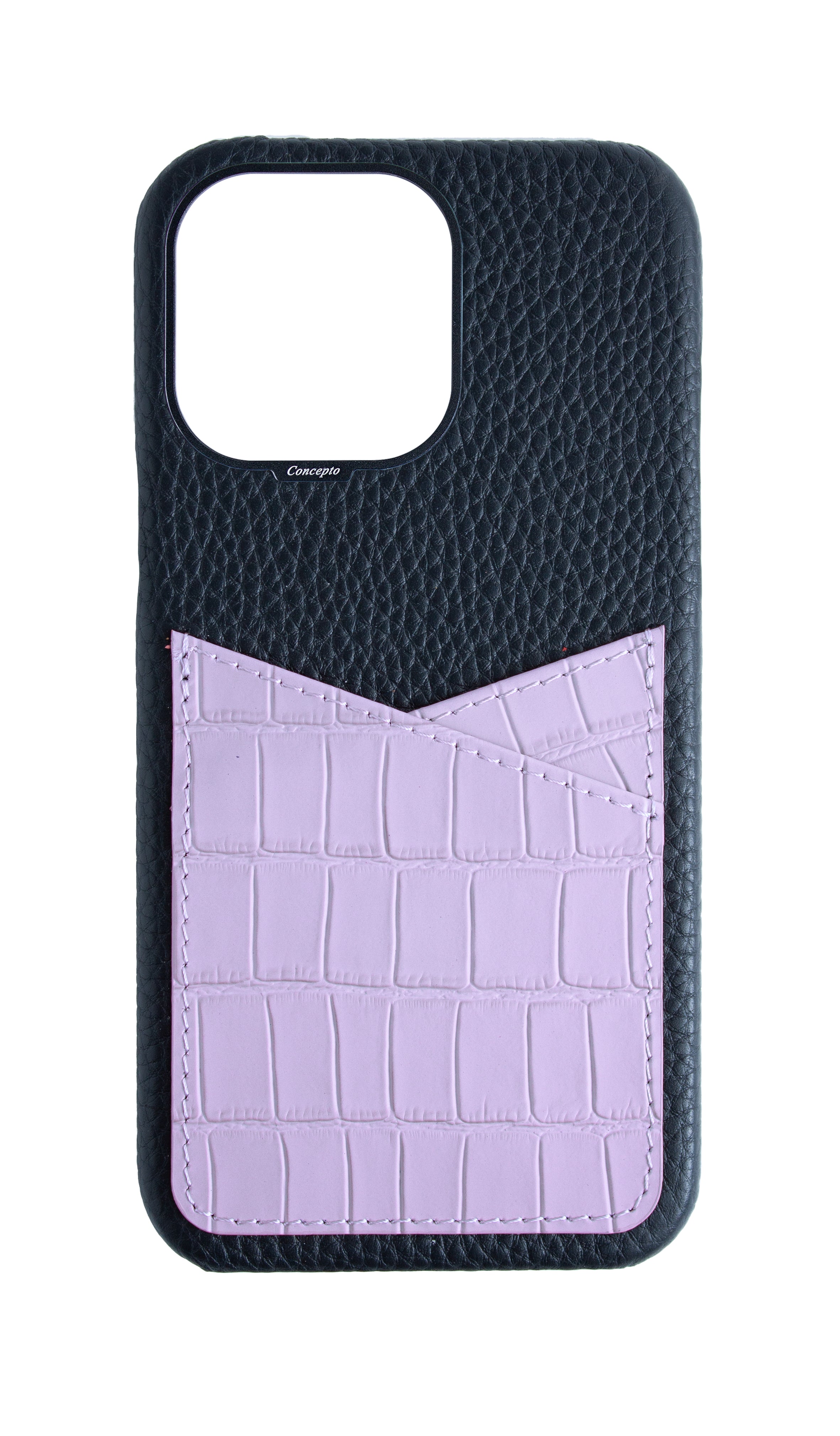 Matte Lilac Embossed Pocket Crocodile Case