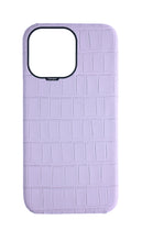 Matte Lilac Strapless Embossed Crocodile Case