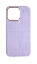 Matte Lilac Strapless Embossed Crocodile Case