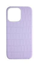 Matte Lilac Strapless Embossed Crocodile Case