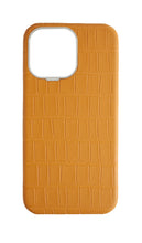 Matte Mustard Strapless Embossed Crocodile Case