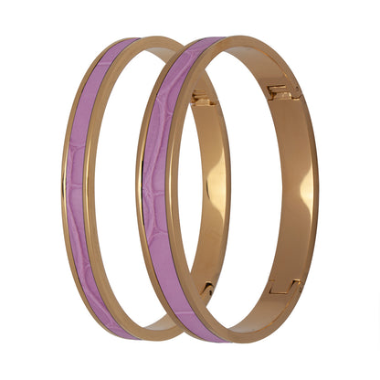 Pink Genuine Crocodile Bracelet