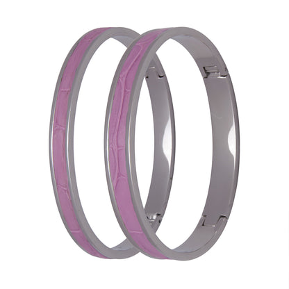 Pink Genuine Crocodile Bracelet