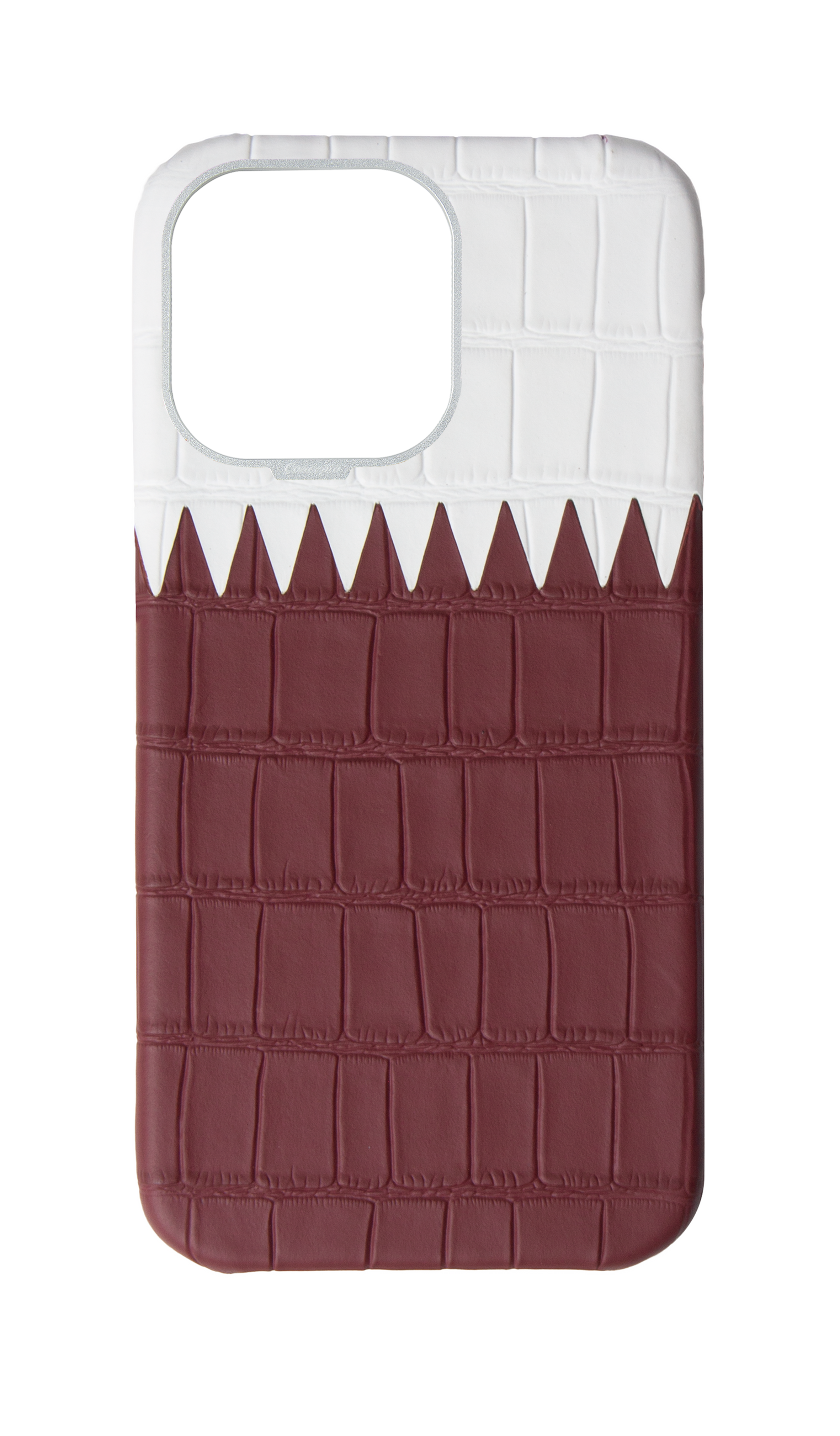 Matte Qatar Flag Strapless Embossed Crocodile Case