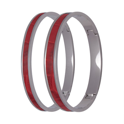 Red Genuine Crocodile Bracelet