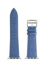 Matte Navy Embossed Crocodile Strap