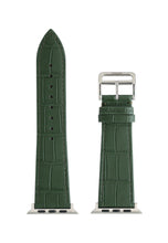 Matte Midnight Green Embossed Crocodile Strap