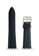 Matte Black Embossed Crocodile Strap